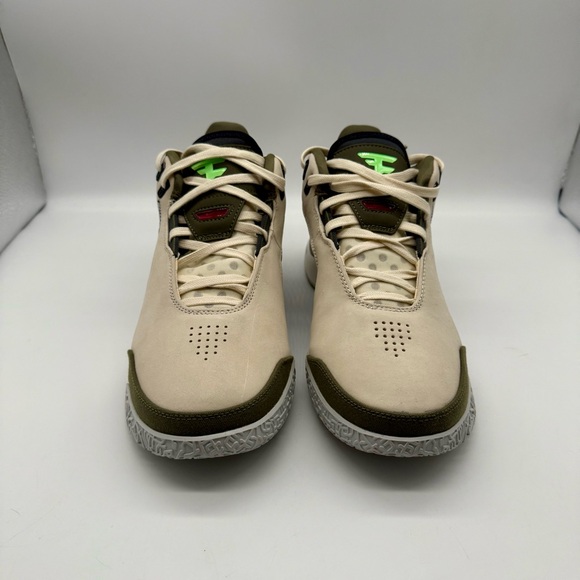 Nike LeBron NXXT Gen AMPD FaZe Clan Light Cream basketball shoes Olive Mens 9.5